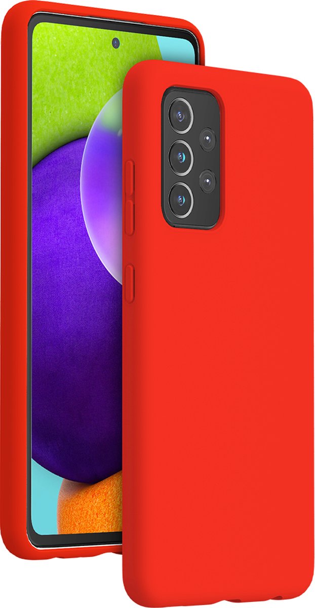 Bigben Connected, Hoesje voor Galaxy A52/A52s Hard siliconen Soft Touch, Rood