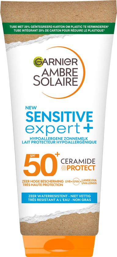 Garnier Ambre Solaire Sensitive Expert SPF 50+ - Lait Solaire  Hypoallergénique pour... | bol