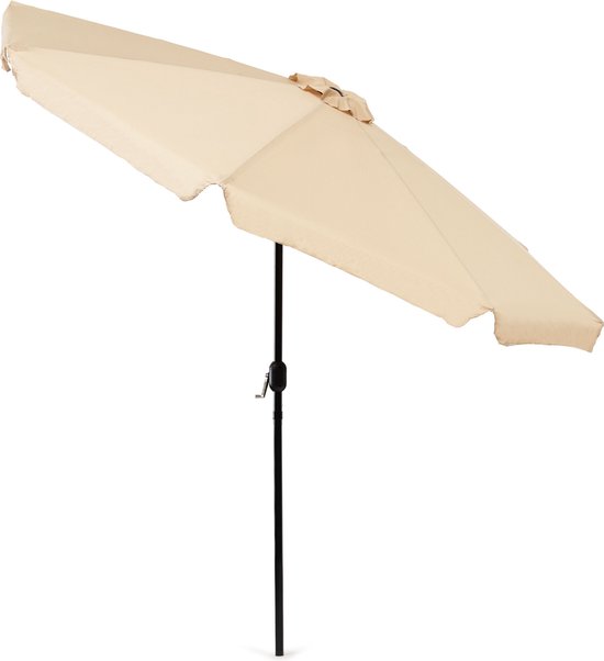 Outsunny parasol, terrasparasol, met franje, kantelbaar, met