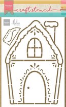 Craft stencil Gingerbread house by Marleen
