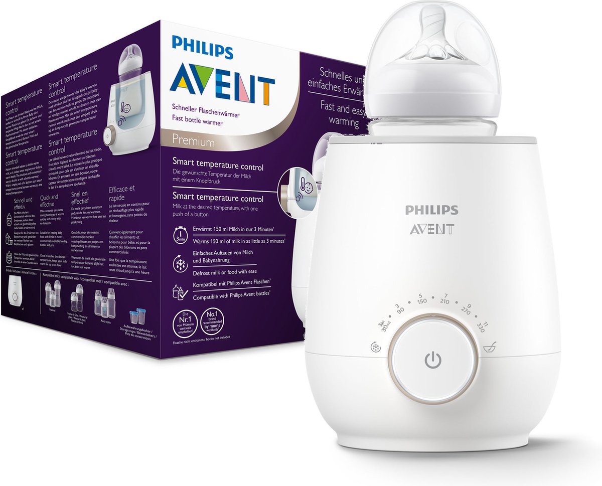 Philips Avent – Premium Elektrische Flessenwarmer – SCF358/00