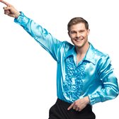 Boland - Party shirt turquoise (L) - Volwassenen - Danser/danseres - 80's & 90's - Disco