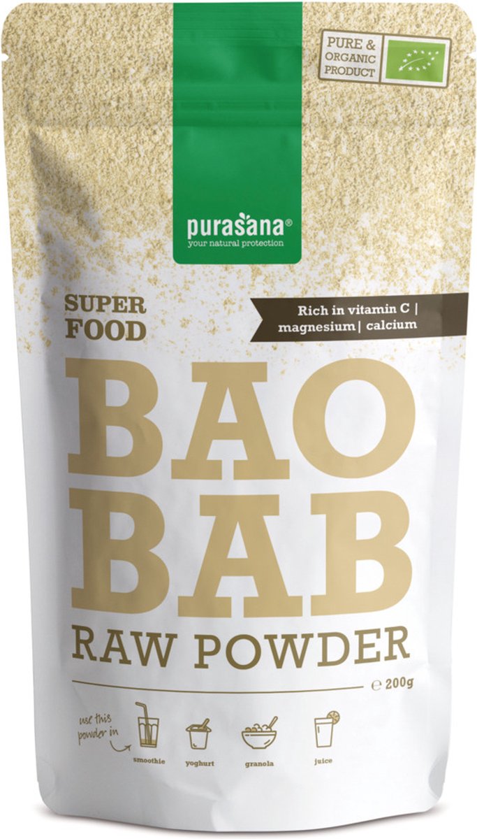 Purasana / Biologische Baobab raw powder - 200 gram - Purasana