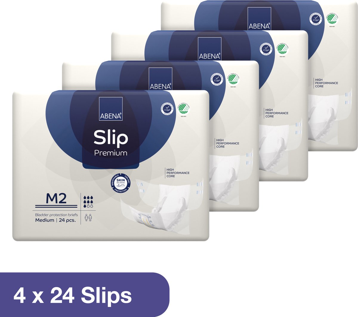 Goedkoopste ABENA Incontinentie Slip Premium M2 - Eendelig Verband ter Bescherming van Zwaar Urineverlies en (Dunne) Ontlasting - Perfecte Aansluiting door Flexibele Sluitstrips - 96 Stuks