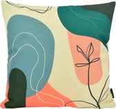 Sierkussen Abstract Leaf #2 - Outdoor/Buiten Collectie | 45 x 45 cm | Polyester