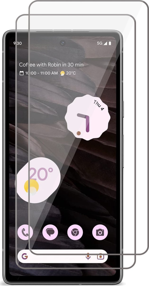 Screenprotector geschikt voor Google Pixel 7a - 2x Gehard Glas Screen Protector GlassGuard