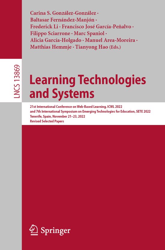 Lecture Notes in Computer Science13869- Learning Technologie ... - cover