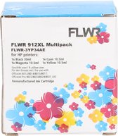 FLWR - Cartridges / HP 912XL multipack / zwart en kleur / Geschikt voor HP