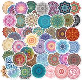 Mandala Stickers - set 50 stuks - Yoga, Ohm, Lotus, Kleuren - Voor volwassenen en kinderen