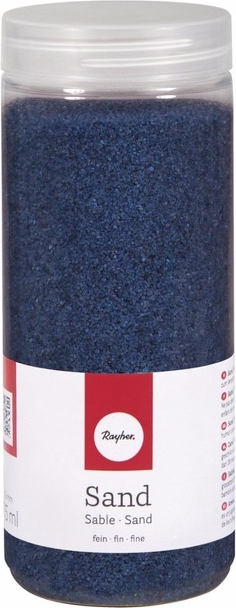 Rayher hobby Fijn decoratie zand korrels - blauw - 475 ml - zandkorrels - knutselmateriaal - 0.1 tot 0.5 mm
