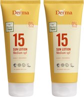 Derma Eco Sun Zonnelotion SPF 15 - 2 x 200 ml - Voordeelverpakking