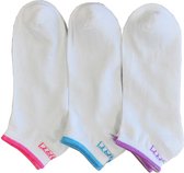 Socquettes femme fitness fantaisie fluo - 6 paires de chaussettes baskets colorées - 36/41