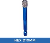 Maxifix - Tegelboor - Diamantboor - Droog - Wax koeling - HEX Ø 10mm