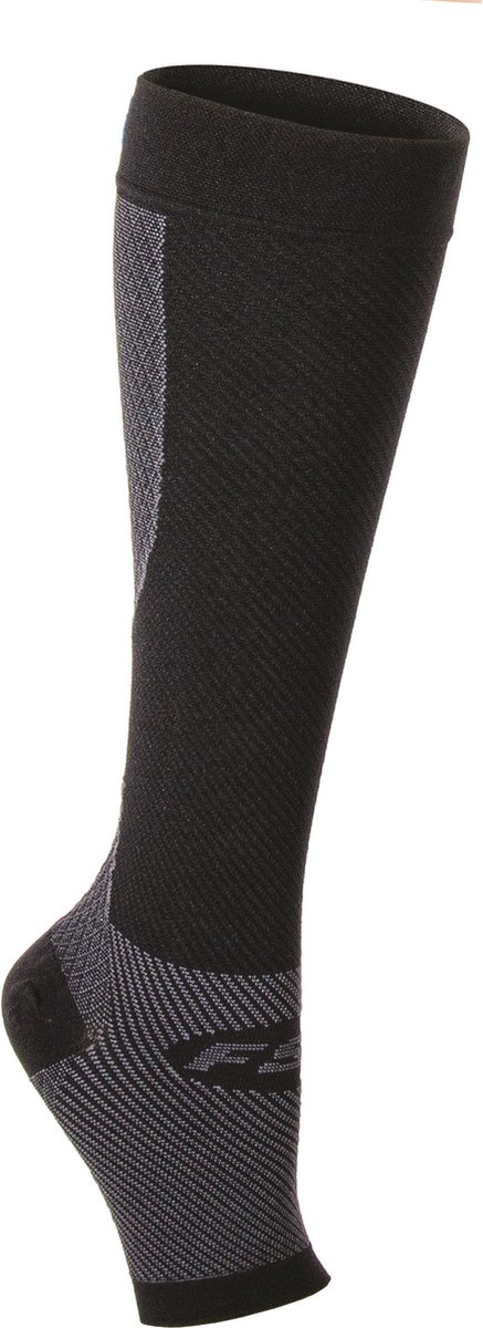 OS1st FS6+ Performance compressiekousen maat XL (47-50) - zwart - verlicht fasciitis plantaris/hielspoor - shin splints - been krampen - achilles tendinitis - vermindert pijn en zwelling - verbetert de bloedsomloop