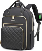 Laptop Rugzak Vrouwen 15,6 Inch, Rugzak Vrouwen, Rugzak Tas voor School College Werk Reizen Universiteit, Waterbestendige Commuter Bag met USB Opladen Port, Dames Rugzakken