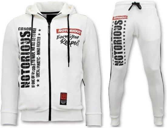 Foto: Exclusieve heren joggingpak conor notorious sport set wit