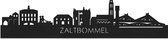 Skyline Zaltbommel Zwart hout - 100 cm - Woondecoratie - Wanddecoratie - Meer steden beschikbaar - Woonkamer idee - City Art - Steden kunst - Cadeau voor hem - Cadeau voor haar - Jubileum - Trouwerij - WoodWideCities