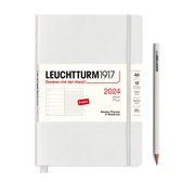 Leuchtturm1917 - weekplanner + notities - agenda - 2024 - a5 - softcover - 12 maanden - licht grijs