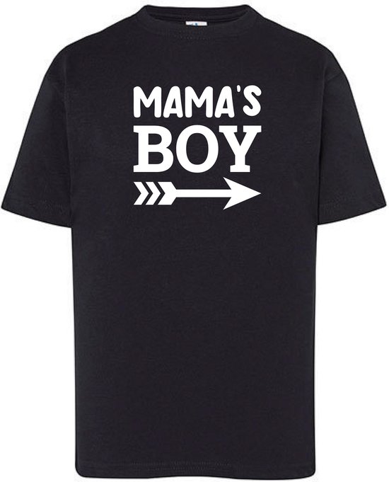 T- Shirts Mama's Boy - Zwart- 68