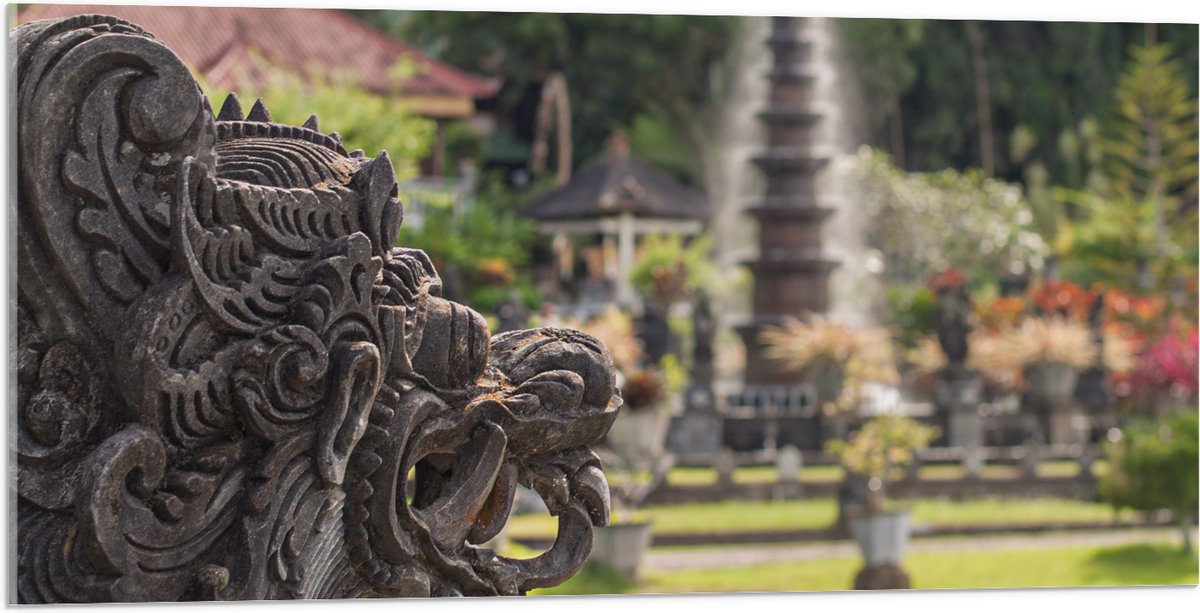 Acrylglas - Beelden en Fonteinen in Bali - 100x50 cm Foto op Acrylglas (Wanddecoratie op A