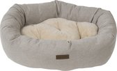 Animal Boulevard Ab10721 - Manden En Kussens - Hond - Ab Home&away Ovale Mand Met Plush Kussen Beige-s 80x62x20cm - Maat: S