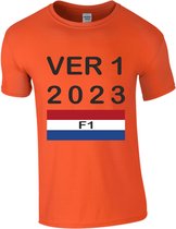 T-shirt Max Verstappen Formule 1 Oranje Fan - Maat xlarge