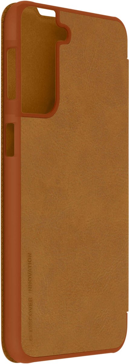 Hoesje geschikt voor Samsung Galaxy S21 Plus -Qin Leather Case - Flip Cover - Bruin