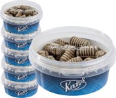 6 pots Kindlys Tray Salmiak Rope á 110 grammes - Emballage avantageux Bonbons