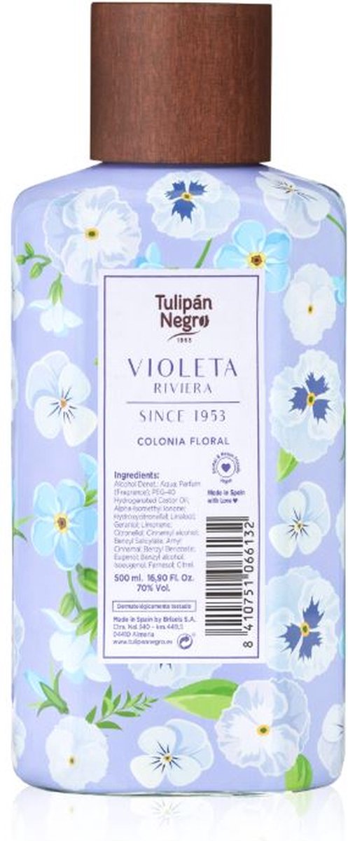 Tulipán Negro - Violeta Riviera -Colonia Floral - Violet/Bloemengeur Cologne - 500ml