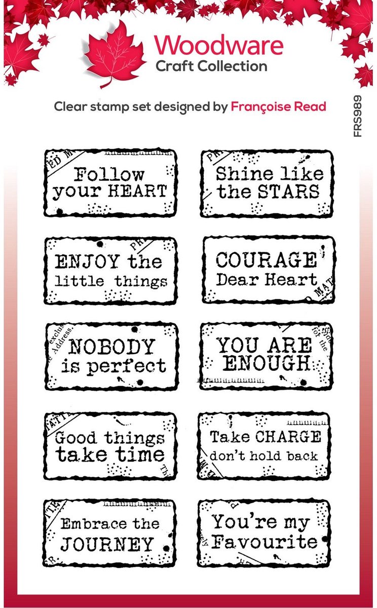 Woodware Clear Singles Stamp Distressed Labels