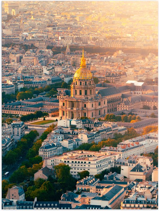 Poster (Mat) - Groot Hôtel National des Invalides, Parijs, Frankrijk - 75x100 cm Foto op Posterpapier met een Matte look