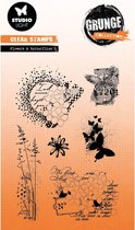 Studio Light Grunge Collection Clear Stamps Flowers And Butterfly