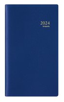 Brepols Agenda 2024 • Interplan 6t • Genova PVC • 9 x 16 cm • met uitneembaar ABC • Blauw