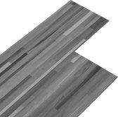 vidaXL de sol 4,46 m² 3 mm PVC rayé gris