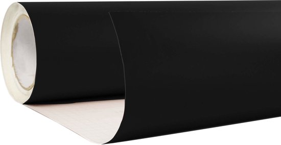 Pro- Feuille adhésive en Vinyl noir mat - 117 cm x 1 m - Feuille de Vinyl -  Feuille... | bol
