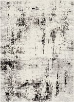 SURYA Vloerkleed - Woonkamer, Slaapkamer - Modern Abstract Tapijt NATALIA - Wit/Grijs - 200x275 cm
