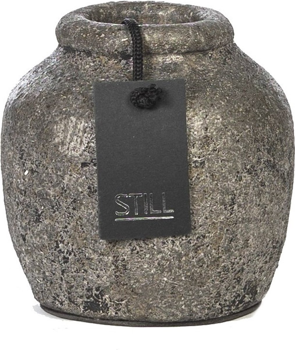 STILL - Kleine Vaas - Earth - Grijs - 2 stuks - 9 x 9 cm