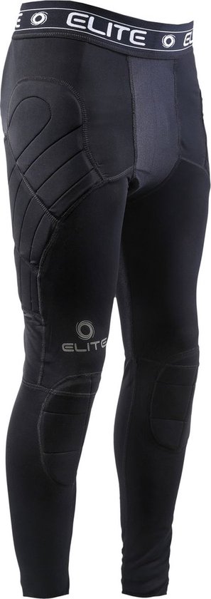 Foto: Elite sport body shield padded compression keeperbroek kinderen zwart maat 16