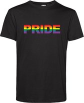 T-shirt PRIDE Regenboog | Gay pride shirt kleding | Regenboog kleuren | LGBTQ | Zwart | maat 4XL