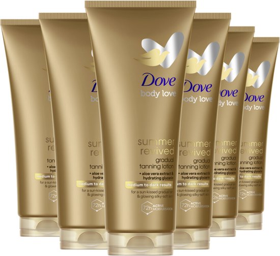 Dove DermaSpa Summer Revived Luxueuze bodylotion Dark Body Lotion (medium tot... bol