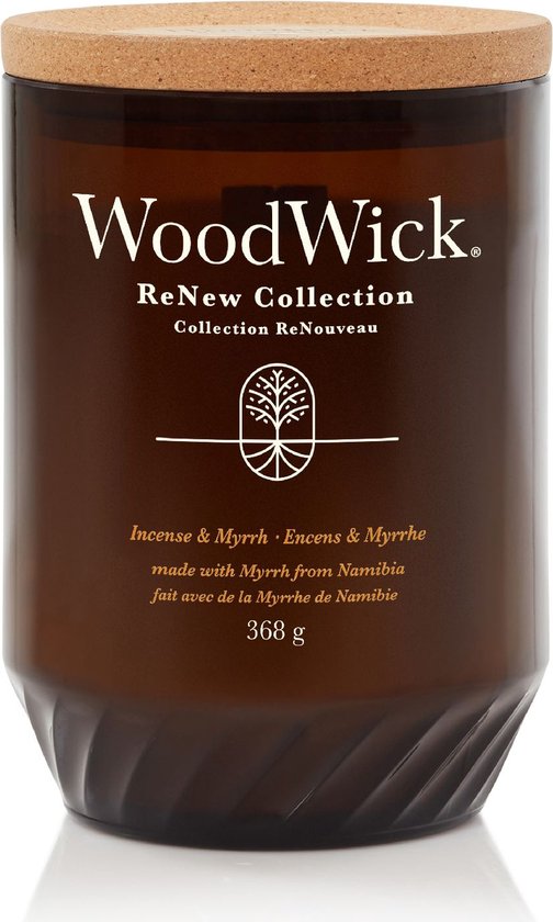 WoodWick Renew Incense & Myrrh Large Candle