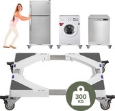 Ascenseur pour lave-linge OMEVA® avec 4 Roues doubles - Élévation pour lave-linge - Lave-vaisselle, réfrigérateur, congélateur et sèche-linge - Réglable - Wit - Conversion de machine à laver