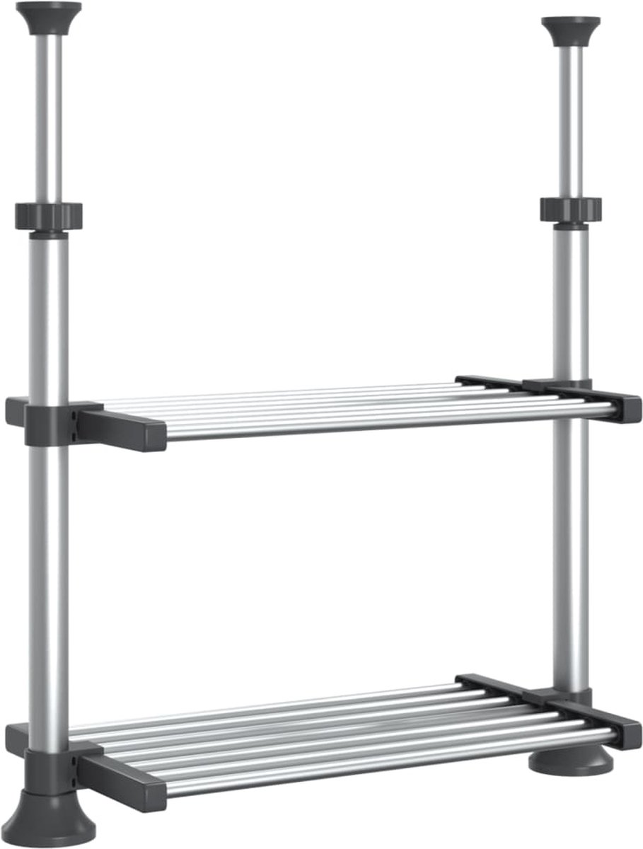vidaXL - Keukenschap - 50x25x(50-70) - cm - aluminium