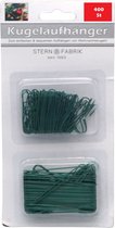 Stern Fabrik Crochets pour boules de Noël/Crochets pour sapin de Noël - 400x pcs - vert - 3,5 et 6 cm