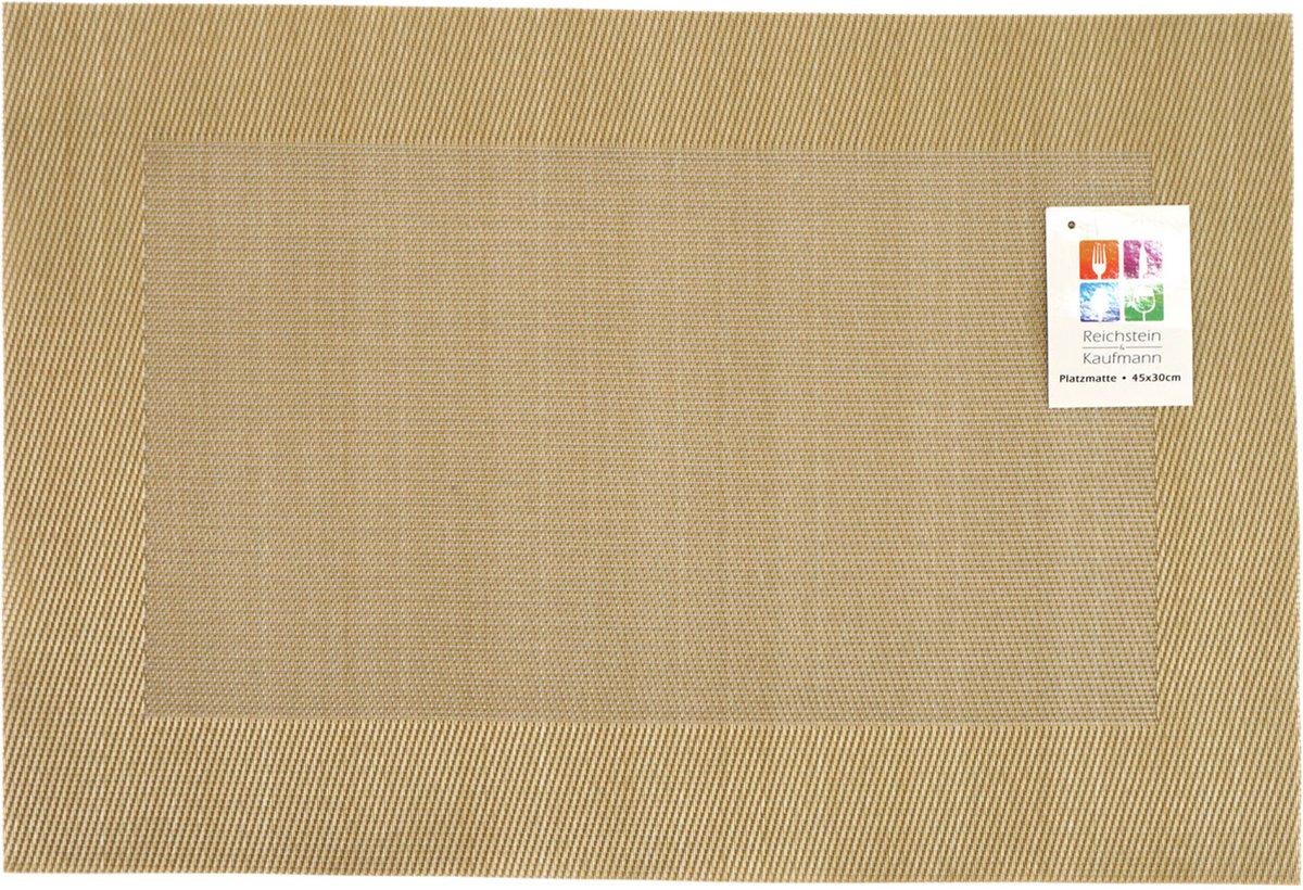 Placemats Hampton - 1x - goud - PVC - 30 x 45 cm