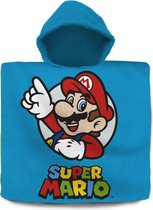 Super Mario bad cape/poncho - 60 x 120 cm - katoen - voor kinderen