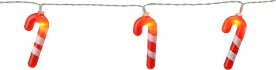 Christmas Decoration kerst lichtsnoeren - 2x st- zuurstokken -135 cm - batterij