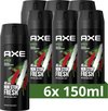 AXE Africa Deodorant Bodyspray - 6 x 150 ml - Voordeelverpakking