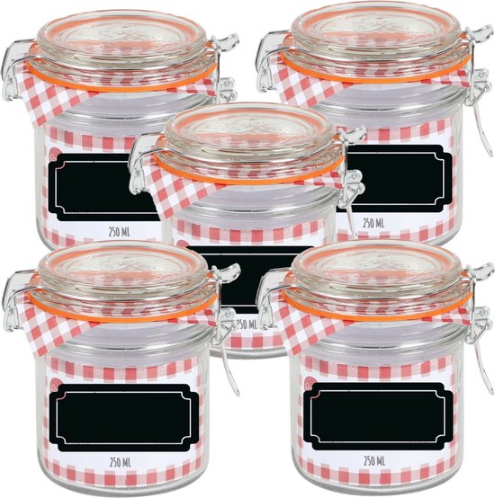 Weckpot Inmaakpot X Ml Glas Met Beugelsluiting Incl