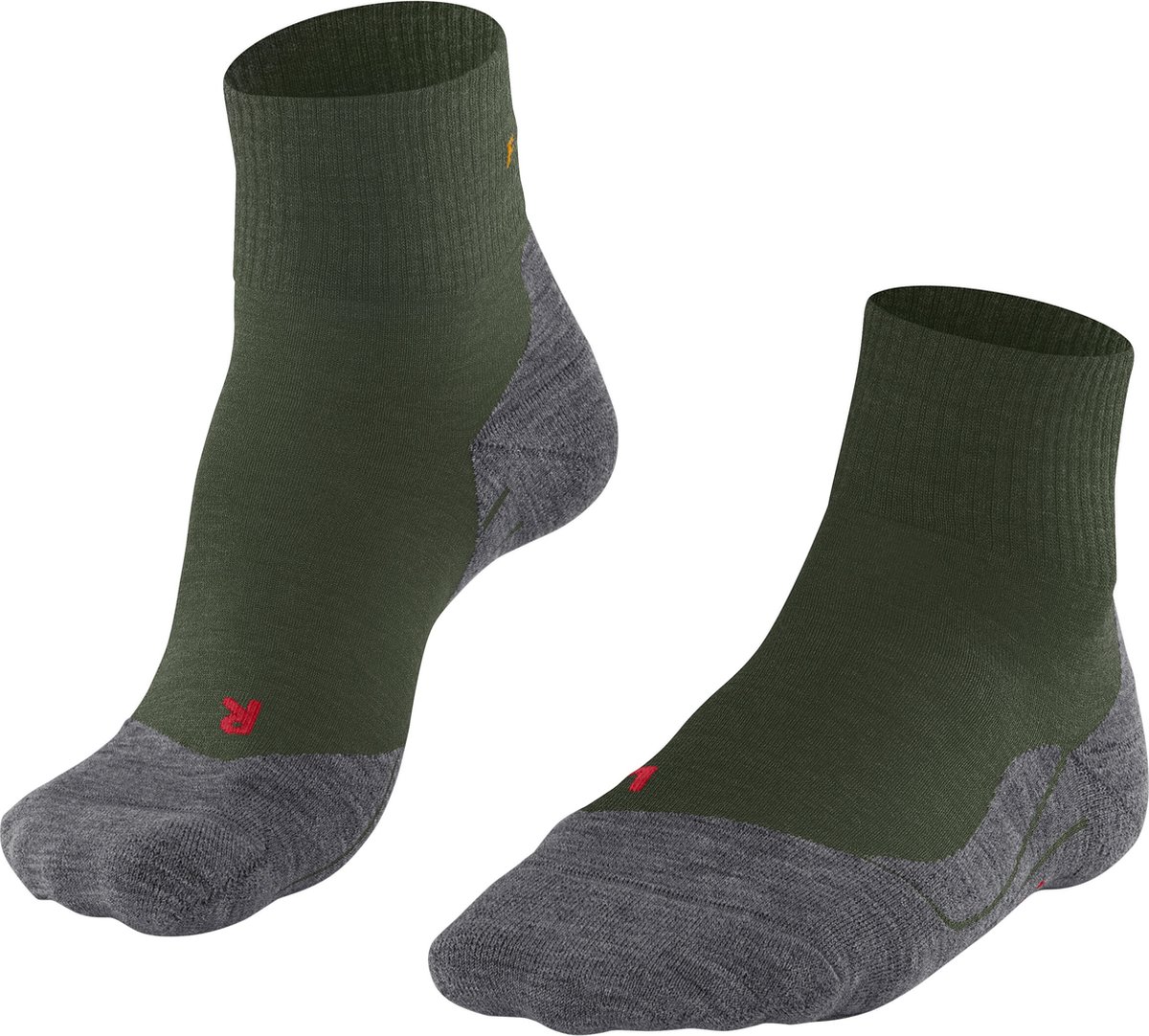 FALKE TK5 Wander Short Wandelen anti blaren anti zweet merino wol sportsokken heren Groen